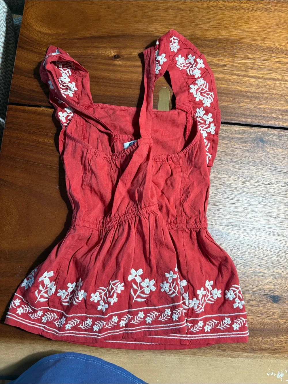 Old Navy Red Girls Floral Embroidered Sundress Top